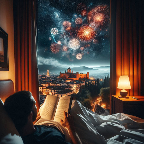 Reading a book in Granada